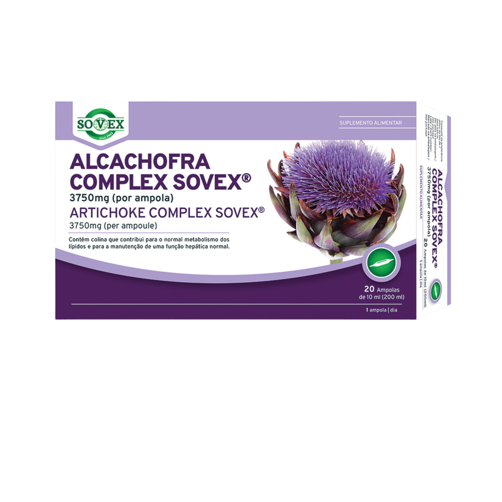 Alcachofra Complex Sovex - 20 ampolas - Sovex
