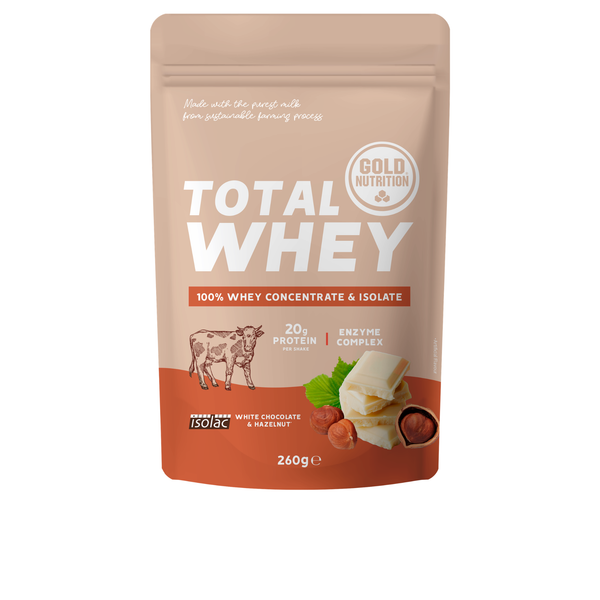 Total Whey - 260 g - Chocolate Branco-Avelã - GoldNutrition
