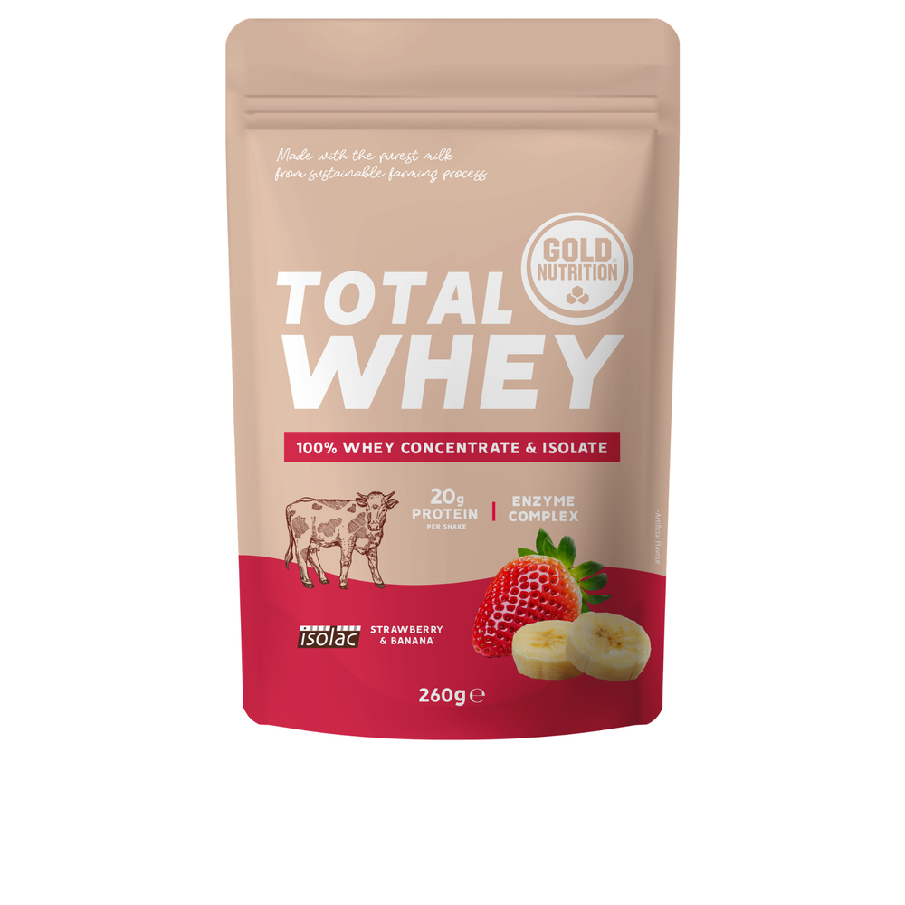 Total Whey - 260 g - Morango-Banana - GoldNutrition