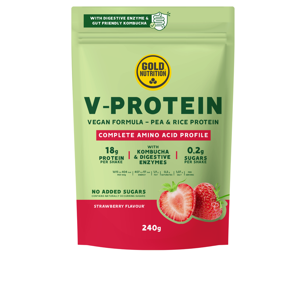 V-Protein - 240 g - Morango - GoldNutrition