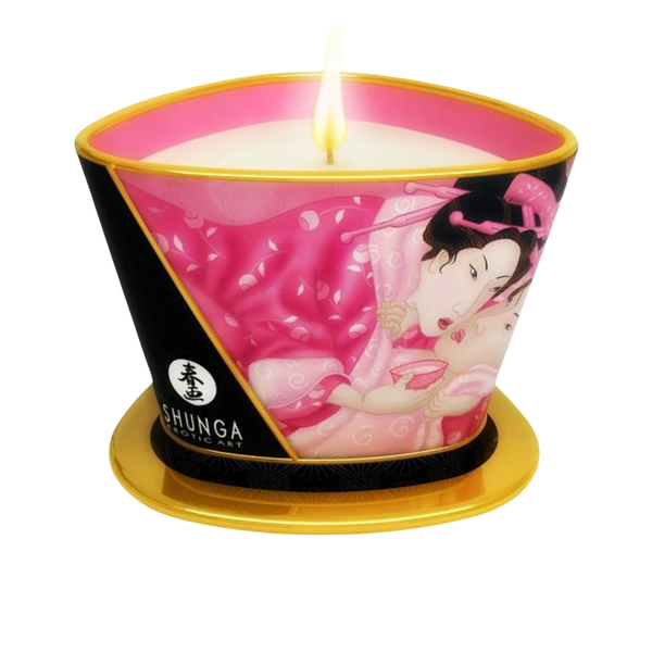 Vela de massagem Mini Caress - 170 ml -  Rosas Afrodisíacas - Shunga