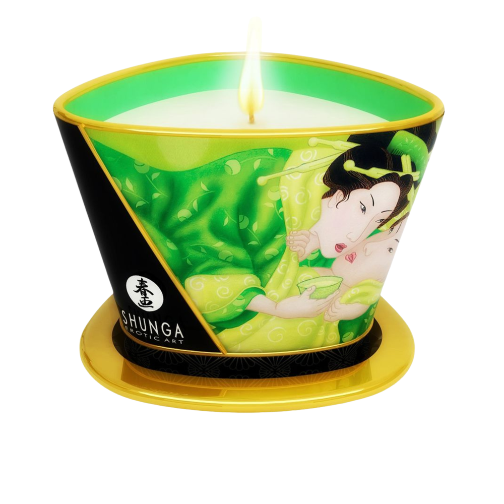 Vela de massagem Mini Caress - 170 ml - Chá Verde - Shunga