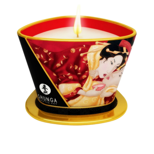 Vela de massagem Mini Caress - 170 ml - Morango - Shunga