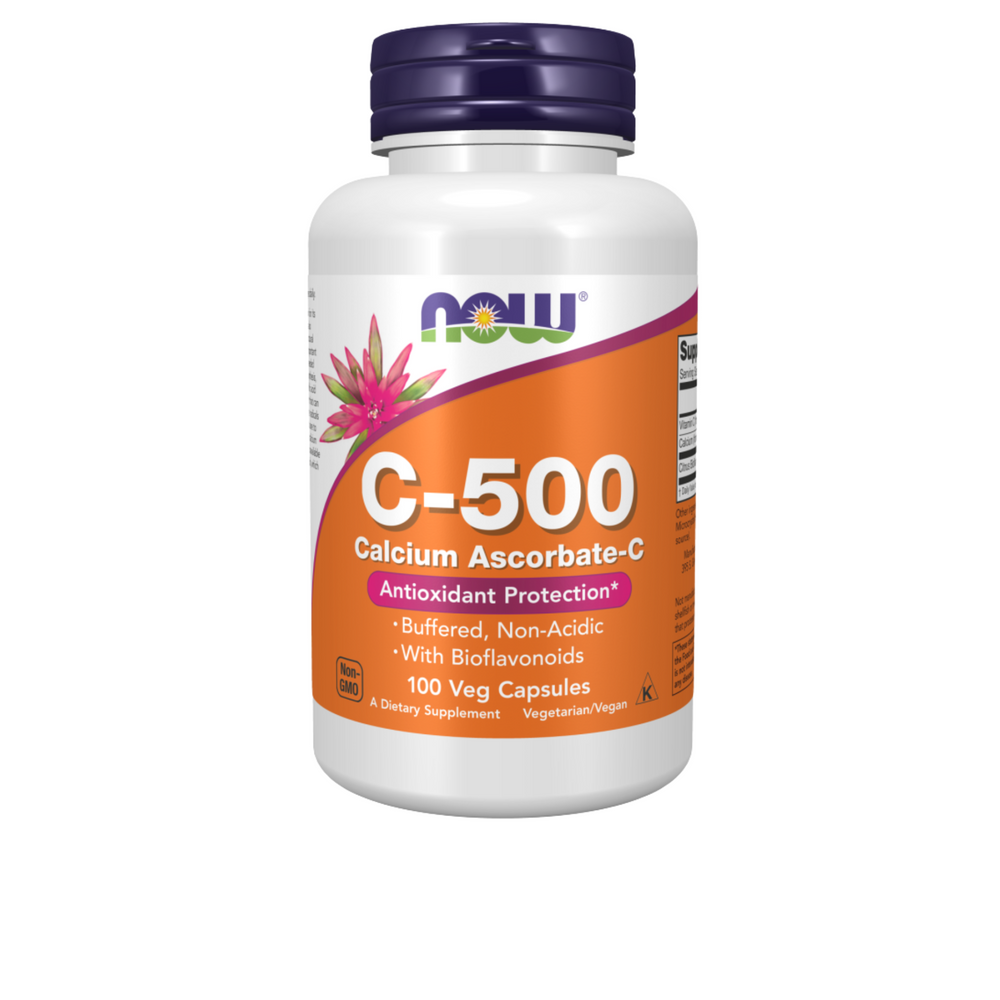 Vitamin C-500 Calcium Ascorbate-C - 100 cápsulas - Now