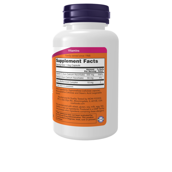 Vitamin C-500 Calcium Ascorbate-C - 100 cápsulas - Now