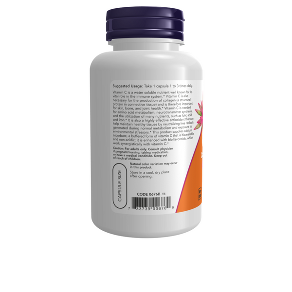 Vitamin C-500 Calcium Ascorbate-C - 100 cápsulas - Now