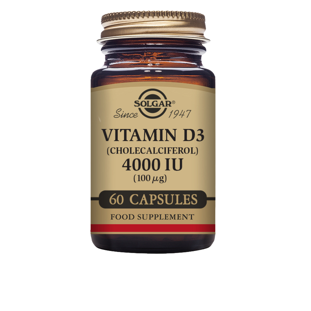 Vitamina D3 4000UI - 60 cápsulas vegetais - Solgar