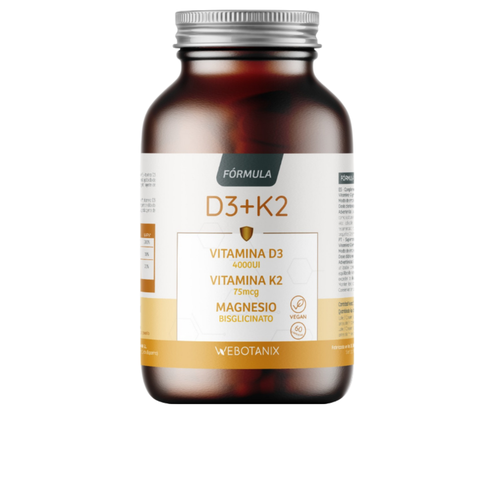 Vitamina D3+K2 - 60 cápsulas - WeBotanix