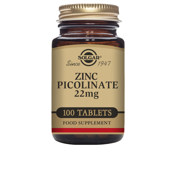 Zinc Picolinate 22MG - 100 comprimidos - Solgar
