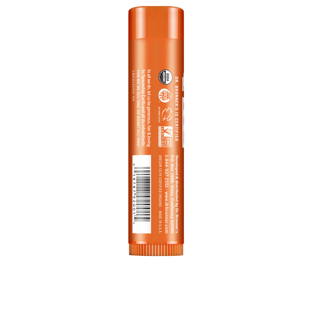 Batom Hidratante Biológico - Laranja e Gengibre - 4 g - Dr. Bronner’s