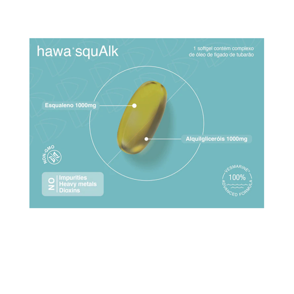 Hawa Squalk - 60 cápsulas - Hawa Pharma